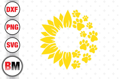 Sunflower Paw SVG&2C; PNG&2C; DXF Files