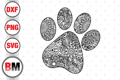 Paw Mandala SVG&2C; PNG&2C; DXF Files