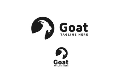 Goat Head Silhouette logo design inspiration