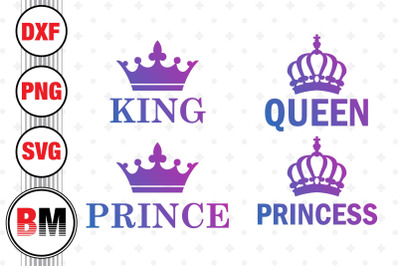 King&2C; Queen Family SVG&2C; PNG&2C; DXF Files