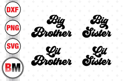 Brother, Sister SVG, PNG, DXF Files