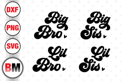 Brother, Sister SVG, PNG, DXF Files