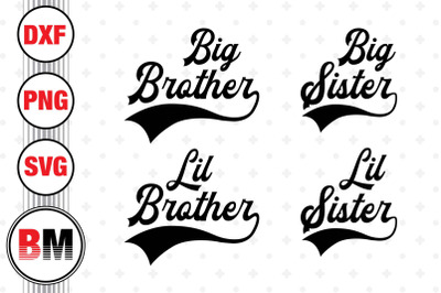 Brother, Sister SVG, PNG, DXF Files