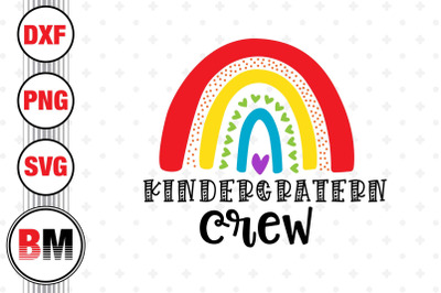 Kindergartern Crew Rainbow SVG, PNG, DXF Files