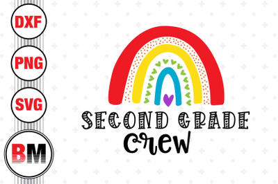 Second Grade Crew Rainbow SVG, PNG, DXF Files