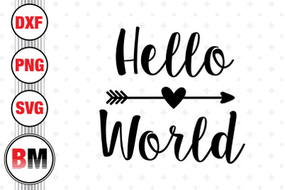 Hello World SVG, PNG, DXF Files