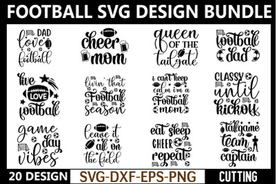 Football svg design bundle