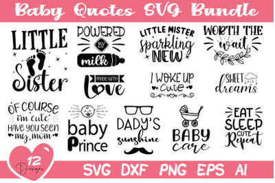 Baby Quotes SVG Bundle Vol - 2