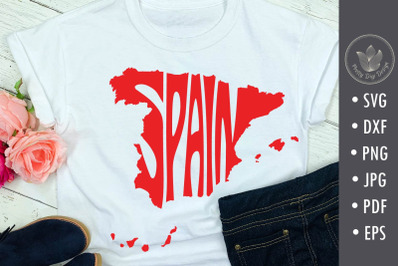 Spain svg cut file, map shape