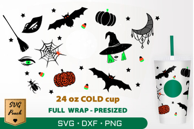 Halloween cup wrap SVG