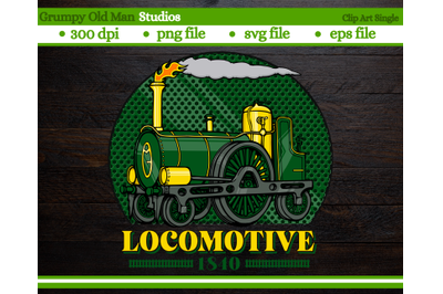 classic 1840s steam locomotive