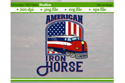 american 1950s iron horse | diesel train