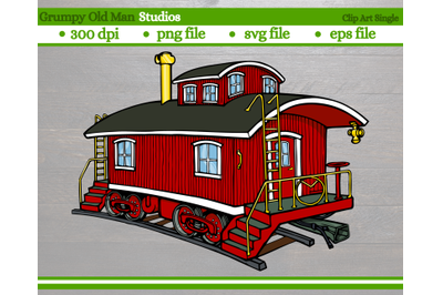 classic wooden red caboose | train