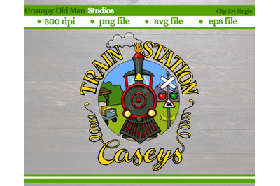 train station caseys | steam locomotive
