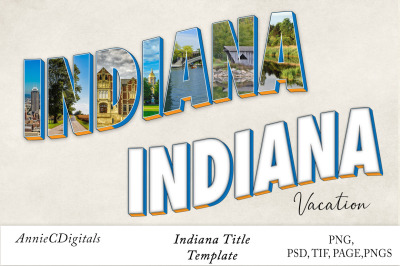 Indiana Photo Title and Template