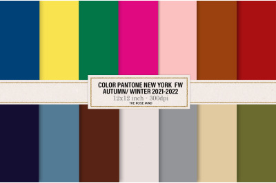 Pantone color New York FW Autumn-Winter 2021 - 2022