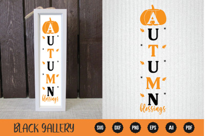 Fall Porch Sign SVG - Autumn Blessings