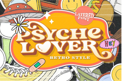 Psyche Lover - Layered Retro Font