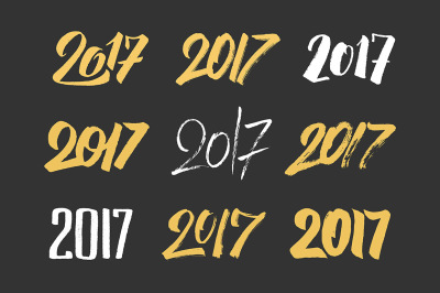 New Year 2017 Lettering Designs