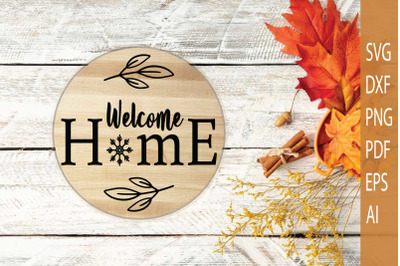 Welcome Home | Christmas Door Sign