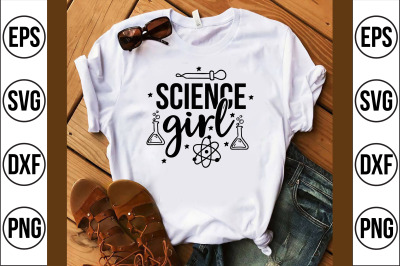 science girl svg cut file