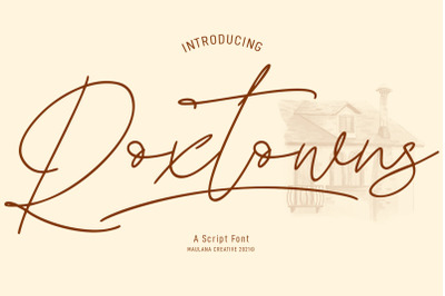 Roxtowns Script Font