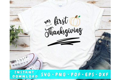 My First Thanksgiving SVG PNG DXF EPS PDF