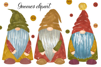 Fall Gnomes Clipart
