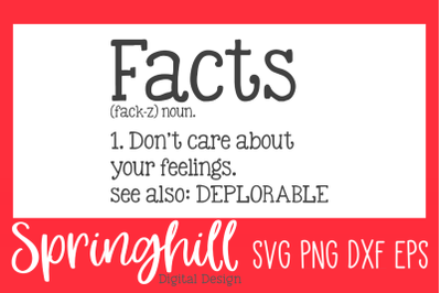 Facts Definition SVG PNG DXF &amp; EPS Design Cutting Files