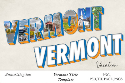 Vermont Photo Title and Template