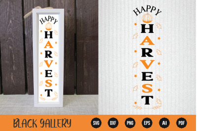 Fall Porch Sign SVG - Happy Harvest