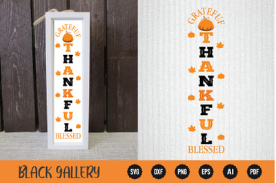 Fall Sign SVG - Grateful Thankful Blessed