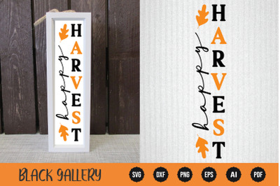 Fall Porch Sign SVG - Happy Harvest