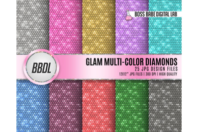 Multi Color Glam Diamonds