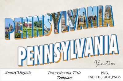 Pennsylvania Photo Title and Template