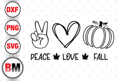 Peace Love Fall SVG, PNG, DXF Files