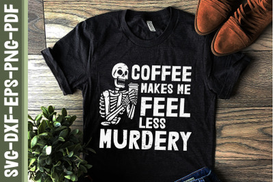 Skeleton Drinking Coffee Funny Skull