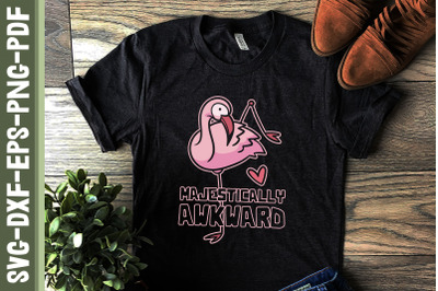 Majestically Awkward Pink Flamingo Funny