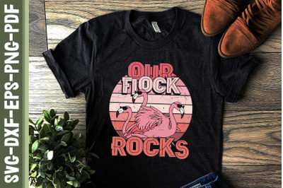 Our Flock Rocks Flamingo Matching Family