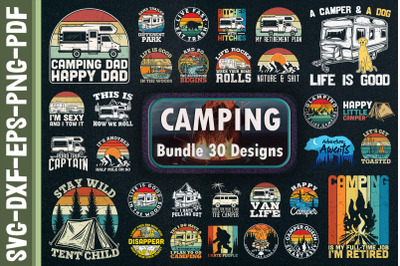 Camping Bundle. 30 Designs.