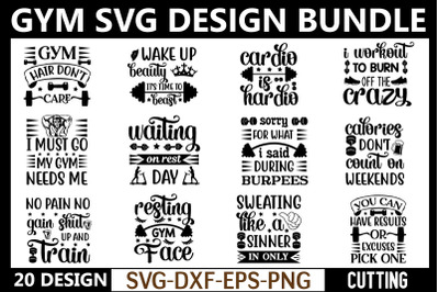 Gym svg design bundle