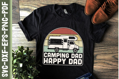 Camping Dad Happy Dad Retro Vintage