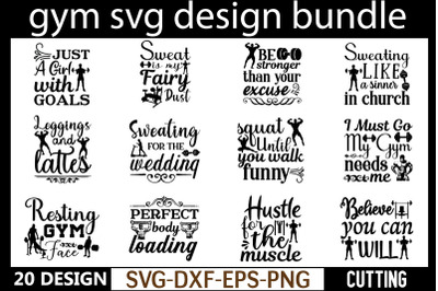 Gym svg design bundle