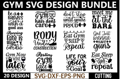 Gym svg design bundle