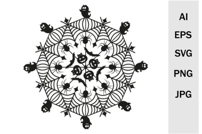 Festive Mandala Halloween SVG Files for Cricut