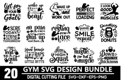 Gym svg design bundle