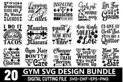 Gym svg design bundle