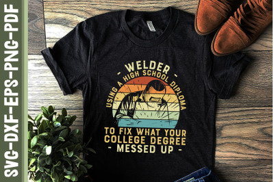 Funny Welding Proud Welder Diploma