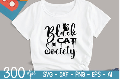 Halloween Svg - Black Cat Society