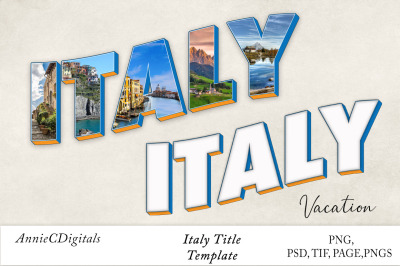 Italy Photo Title and Template